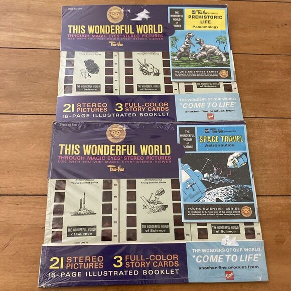 Other - Vtg Lot of 2 Sealed Gaf Tru-Vue‎ Stereo Picture Sets This Wonderful World